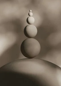 round stones balance on top of each other